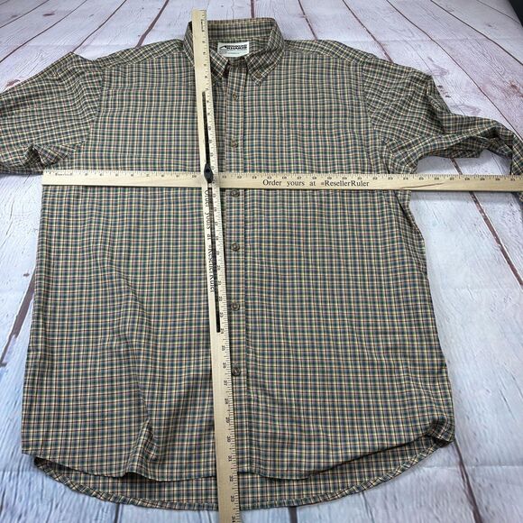 Mountain Khakis Shirt Mens XL Green Blue Plaid Button Down Long Sleeve Pocket - Picture 9 of 13